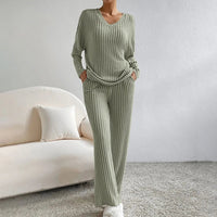 CozySet™ Knitted 2-piece set in Olive Green