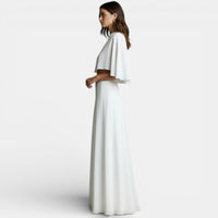 Women's Two-Piece Set Cape Top Maxi Skirt