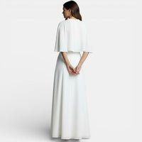 Women's Two-Piece Set Cape Top Maxi Skirt