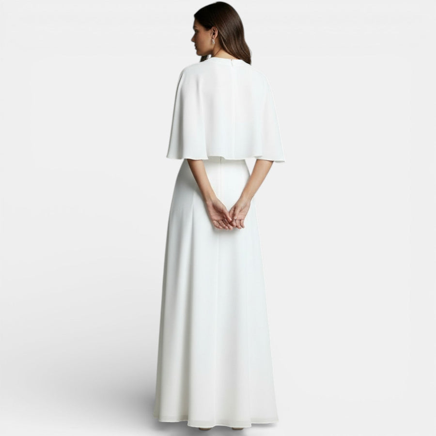 Women's Two-Piece Set Cape Top Maxi Skirt