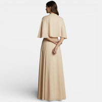 Women's Two-Piece Set Cape Top Maxi Skirt