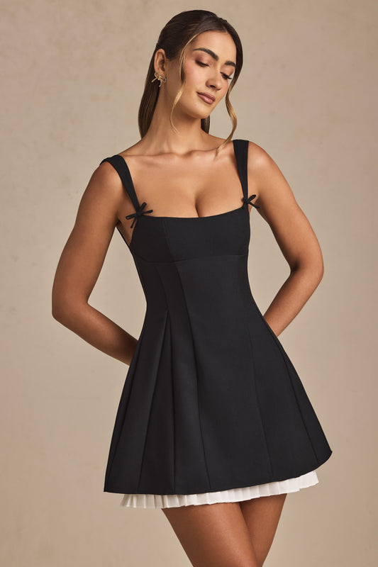 Renata Pleated A-Line Mini Dress
