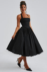 Sandra Midi Dress – Black