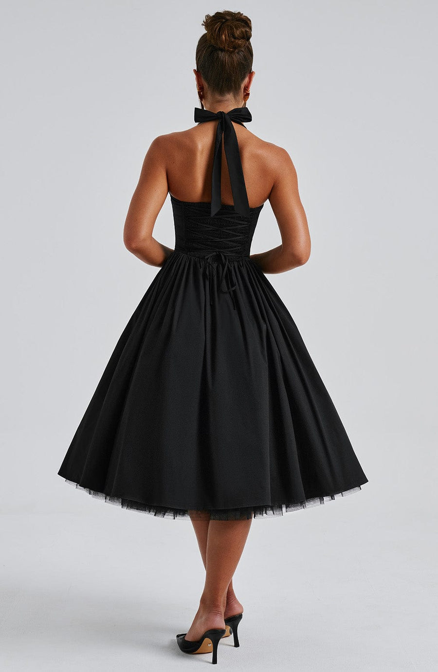 Sandra Midi Dress – Black