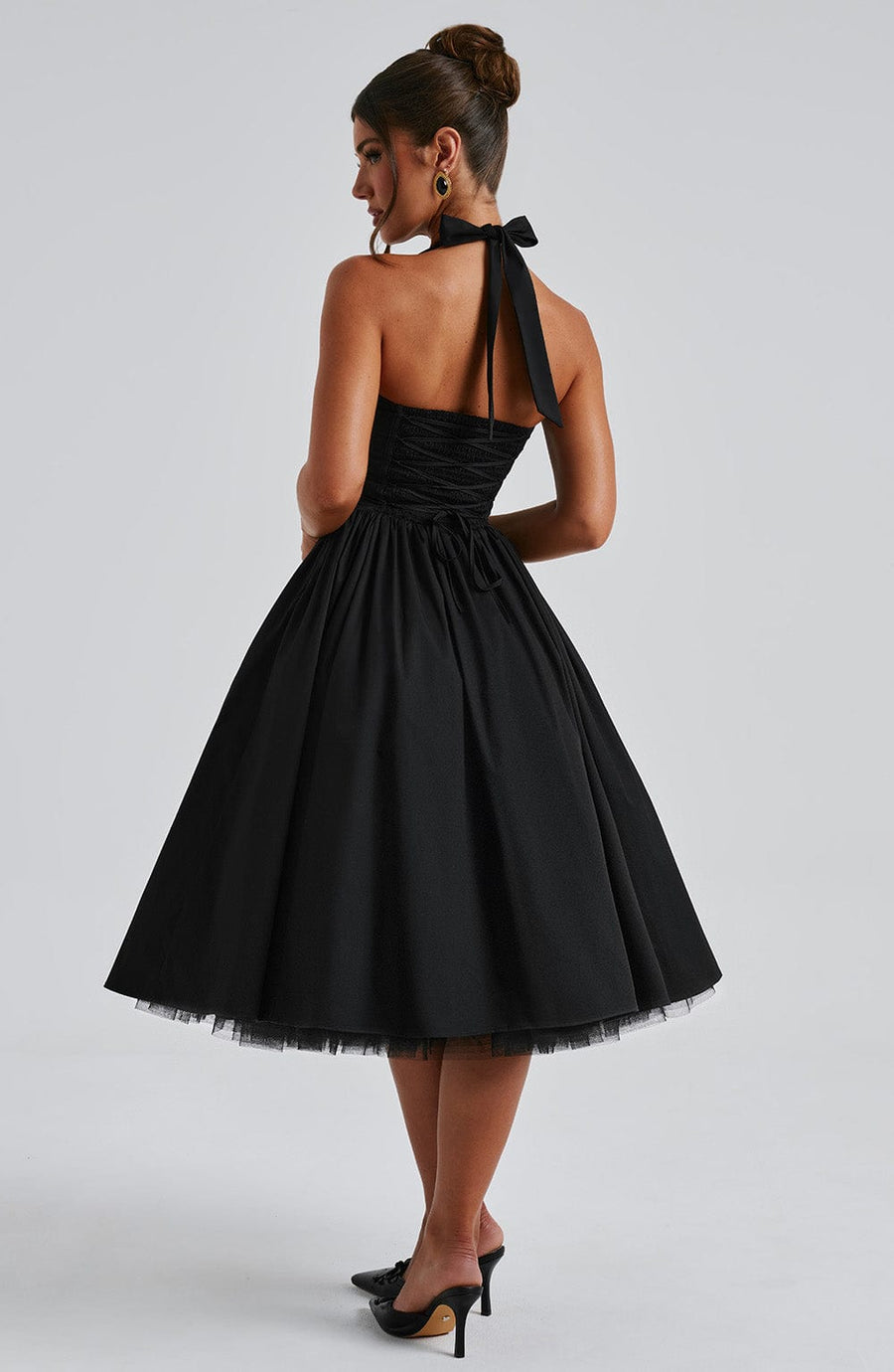 Sandra Midi Dress – Black
