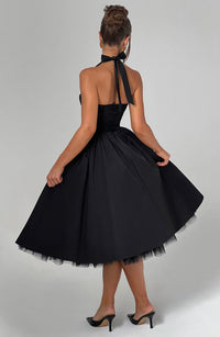 Sandra Midi Dress – Black
