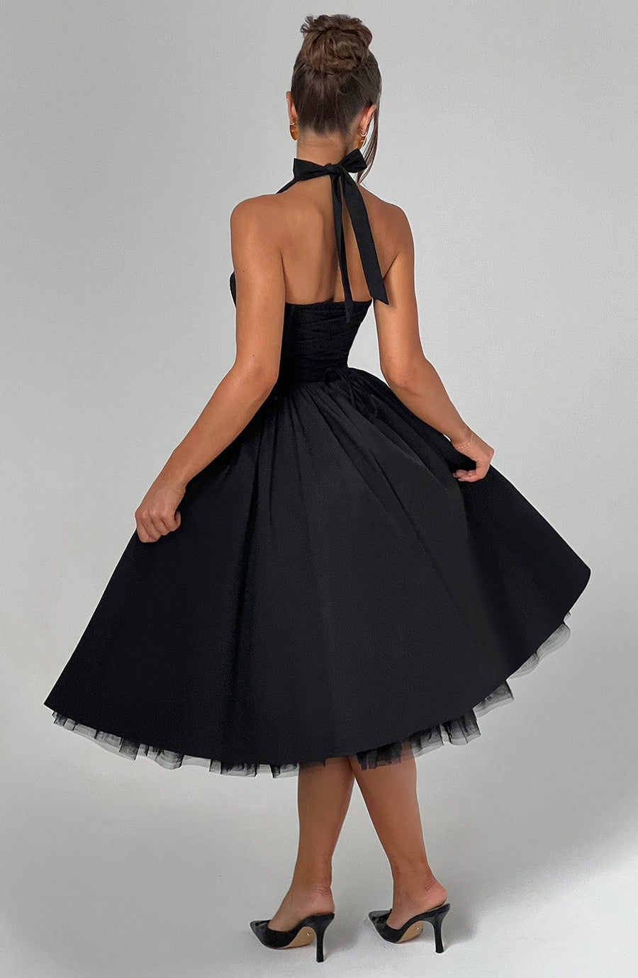 Sandra Midi Dress – Black