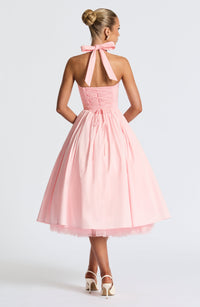 Sandra Midi Dress – Blush
