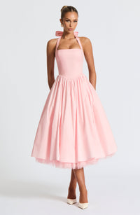 Sandra Midi Dress – Blush