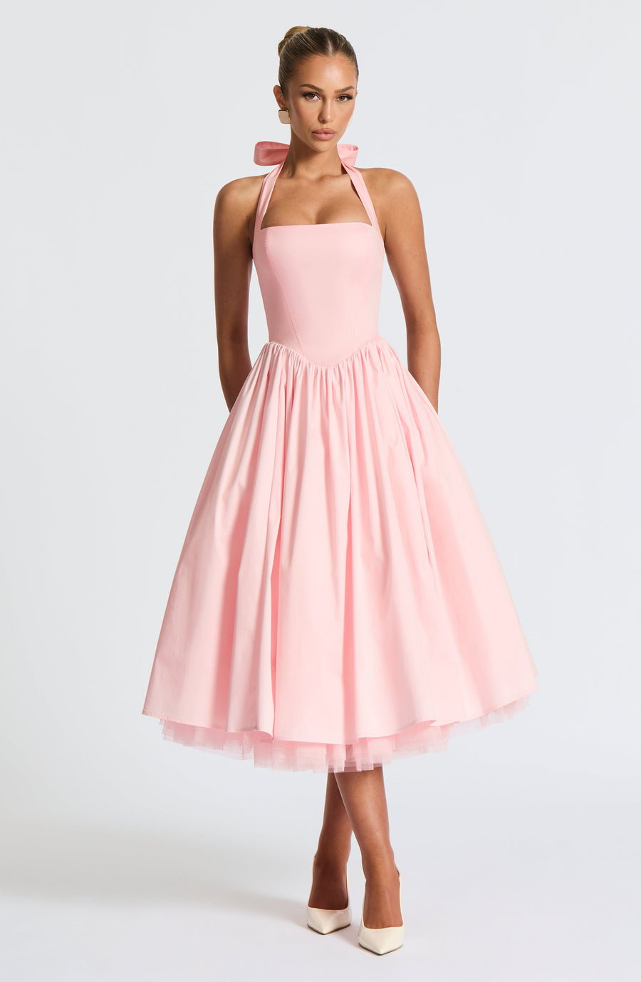Sandra Midi Dress – Blush
