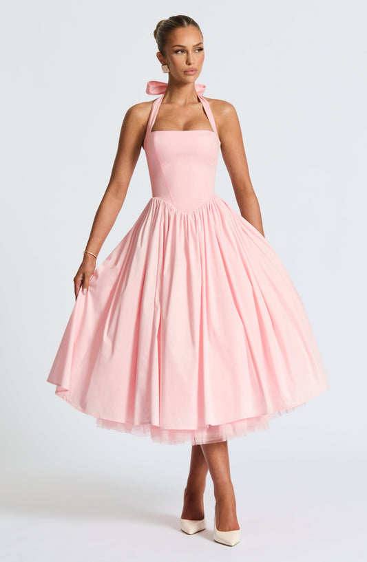 Sandra Midi Dress – Blush