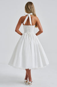 Sandra Midi Dress – Ivory