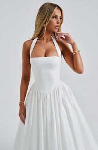 Sandra Midi Dress – Ivory