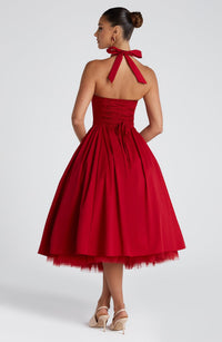 Sandra Midi Dress – Red