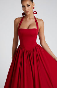 Sandra Midi Dress – Red