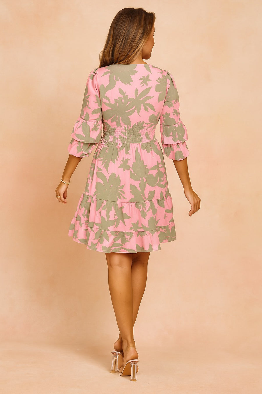 Cressida Women's Floral Print Mini Dress in Pink