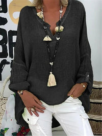 Criza™ Lightweight Oversized Blouse in Black