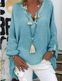Criza™ Lightweight Oversized Blouse in Blue