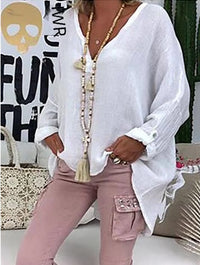 Criza™ Lightweight Oversized Blouse in White