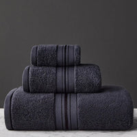 Crown Egyptian Cotton 3 Piece Towel Set in Deep Violet