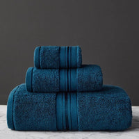 Crown Egyptian Cotton 3 Piece Towel Set in Ocean Blue