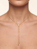 Crystal Gumdrop Necklace in Gold