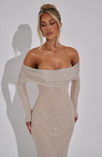 Nika Maxi Dress – Nude