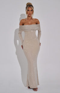 Nika Maxi Dress – Nude