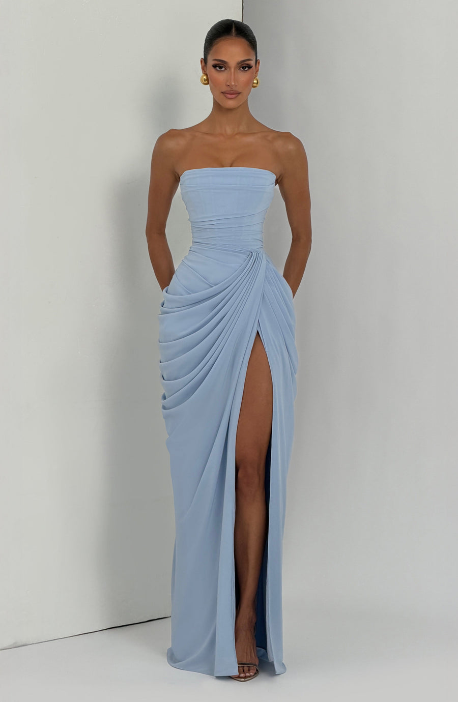 Ava Maxi Dress – Glacier Blue
