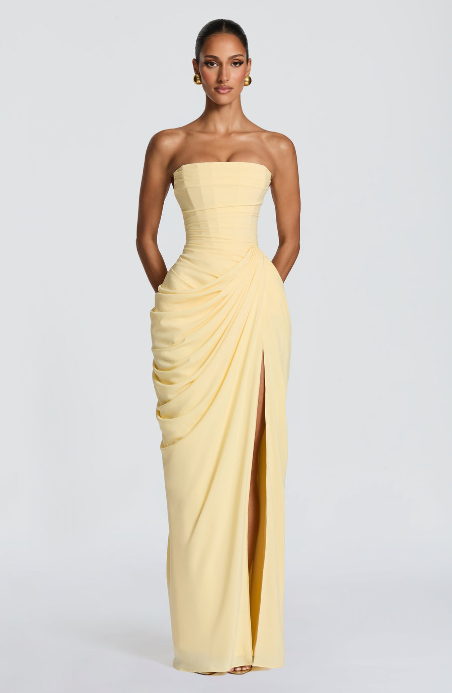 Ava Maxi Dress – Lemon