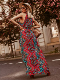Celeste Printed Sleeveless Maxi Dress
