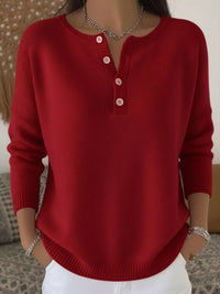 Margot Half-Button Knit Midi Dress
