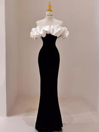 Gorgeous Mermaid Off The Shoulder Black Prom Dress P1876 - AS PHOTO / Custom (Add Your On