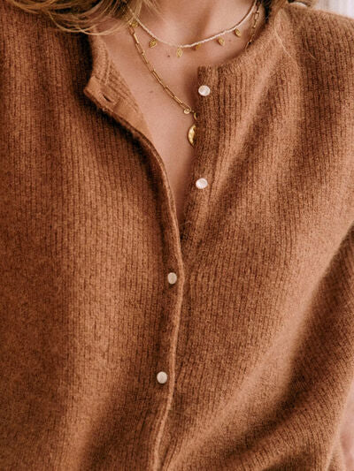 L.NY Button Down Long Sleeve Sweater
