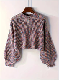 Magdalena | Women's Winter Cropped Ribbed Knit Sweater