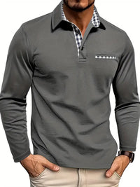 Patrick | Men's Casual Long Sleeve Polo Shirt
