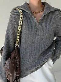 Half Zip Long Sleeve Sweater