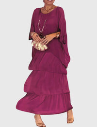Julia | Womens Boho Layered Maxi Shorts Dress
