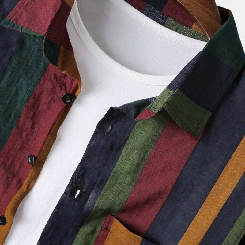 Daan Casual Linen Shirt with Chest Pocket