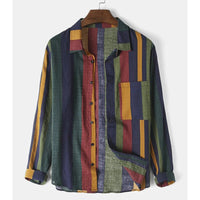 Daan Casual Linen Shirt with Chest Pocket in Green