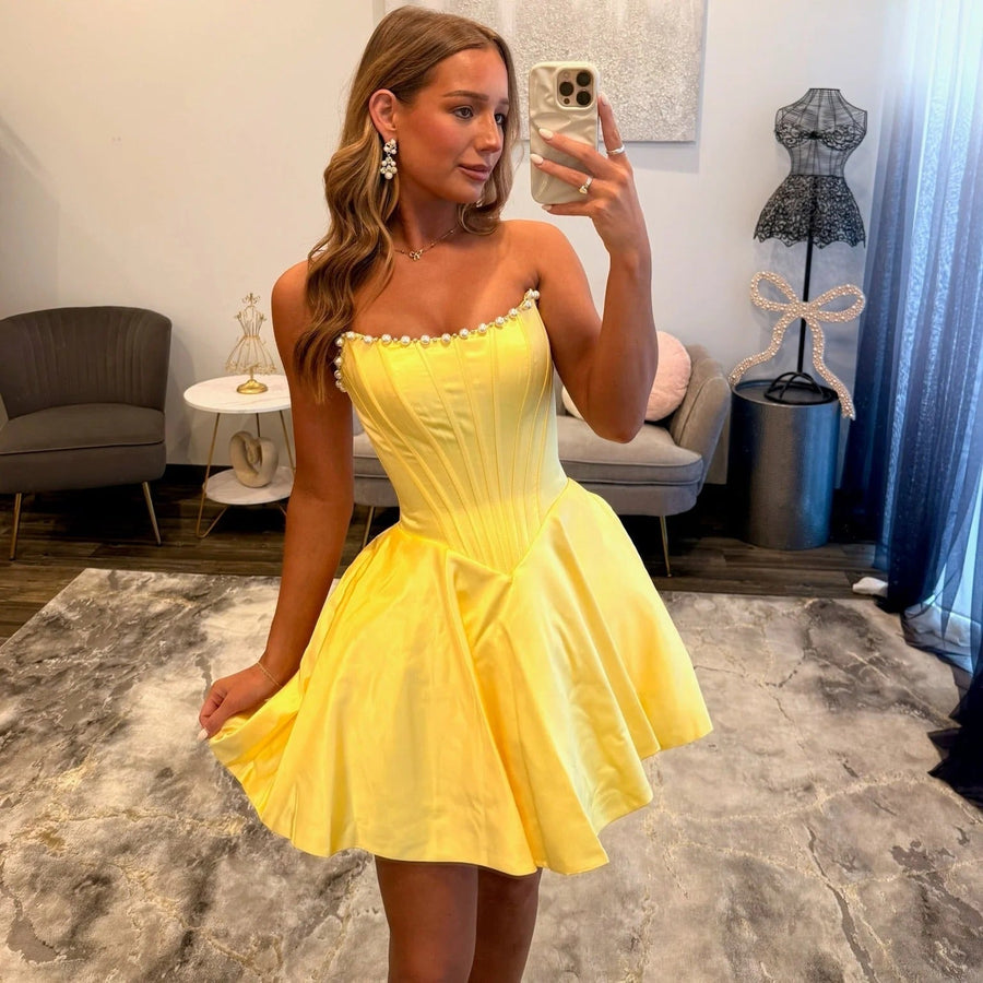 MATILDA | STRAPLESS MINI DRESS