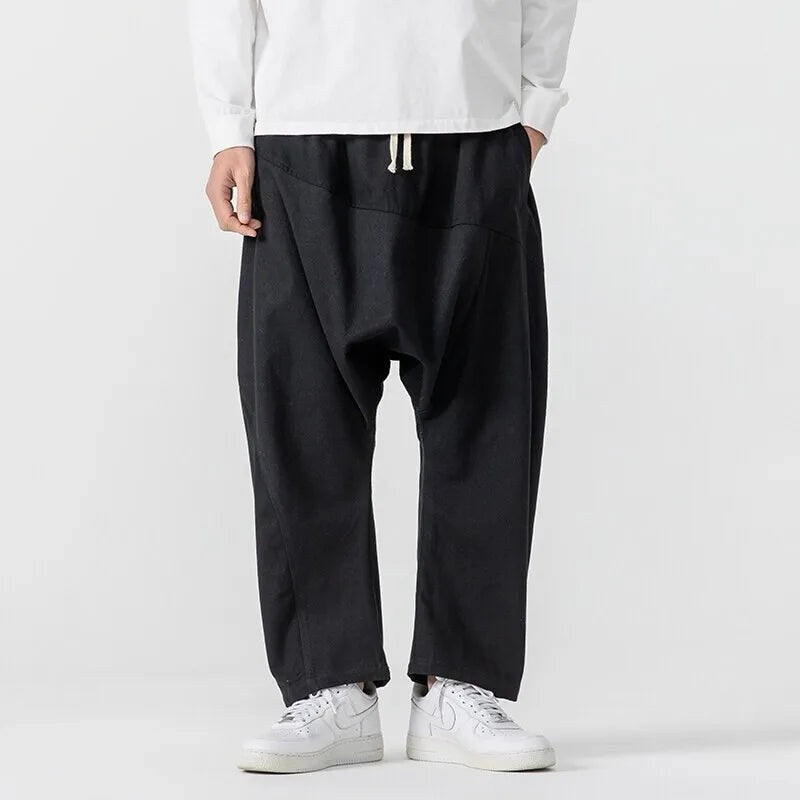 Daisen Drop Crotch Pant in Charcoal