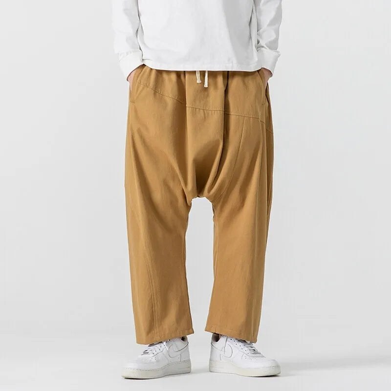 Daisen Drop Crotch Pant in Khaki