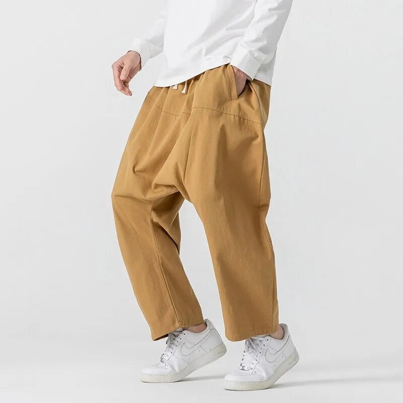 Daisen Drop Crotch Pant in Khaki