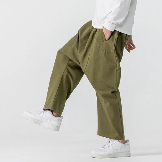 Daisen Drop Crotch Pant in Olive