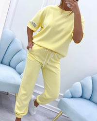 Daisy™ Stylish Short Sleeve Set in Yellow