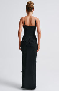 Kenna Maxi Dress – Black Lined