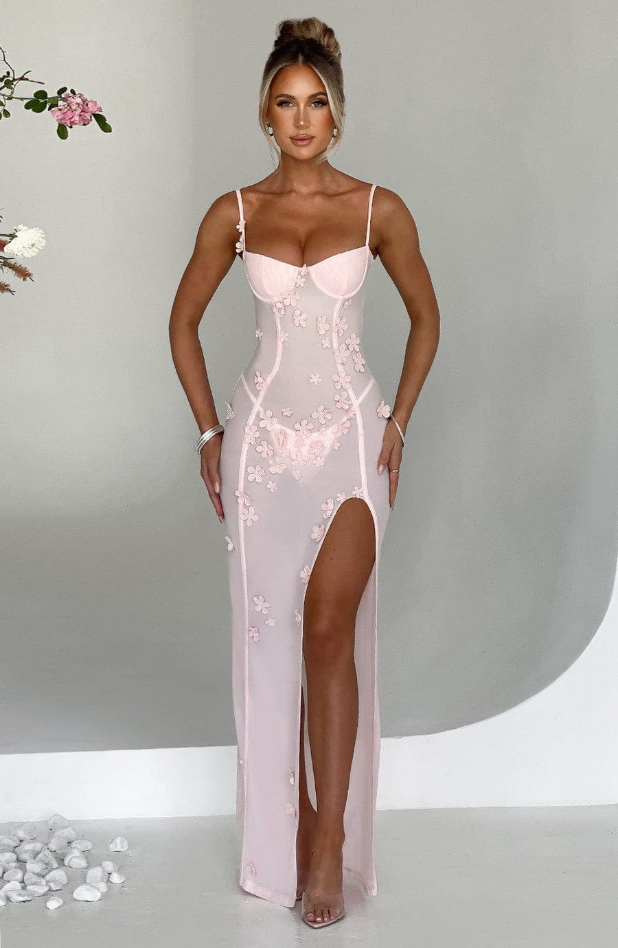 Kenna Maxi Dress – Blush