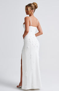 Kenna Maxi Dress – Ivory Lined
