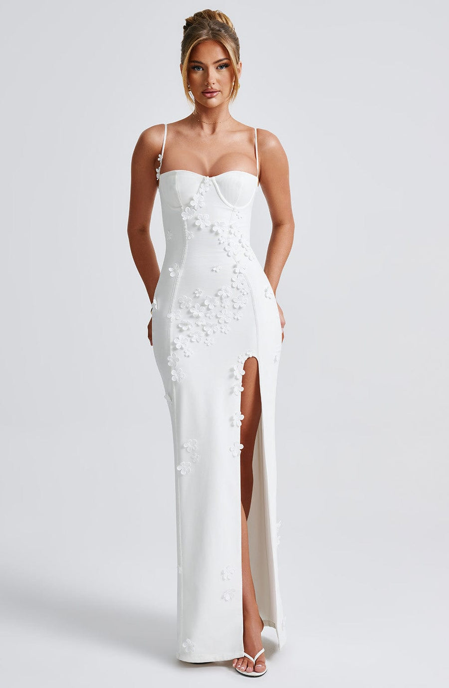 Kenna Maxi Dress – Ivory Lined